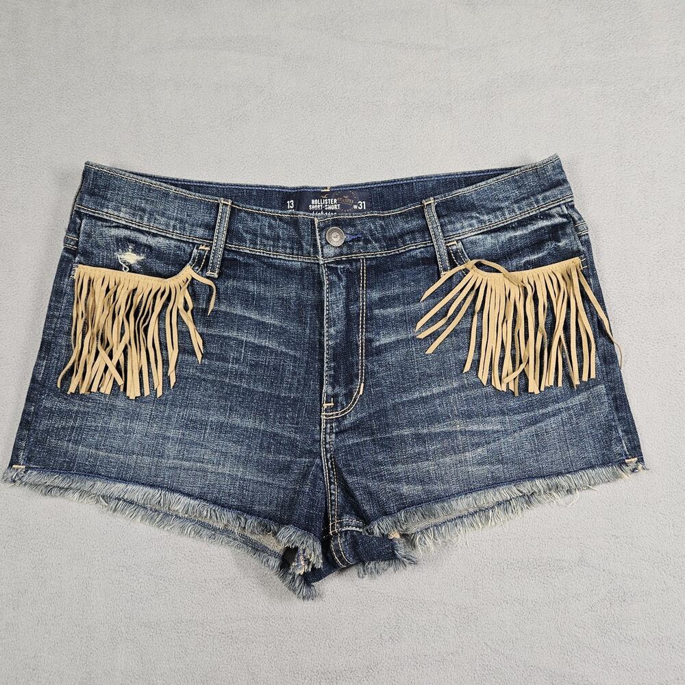 Hollister Short-Short Size 13 Faux Suede Fringe‎ Cowgirl Western Boho Festival
